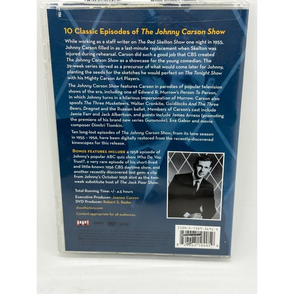 Johnny Carson Show 10 Episodes DVD 2 disc Rare Footage Memories Talk Show Host - Picture 2 of 10